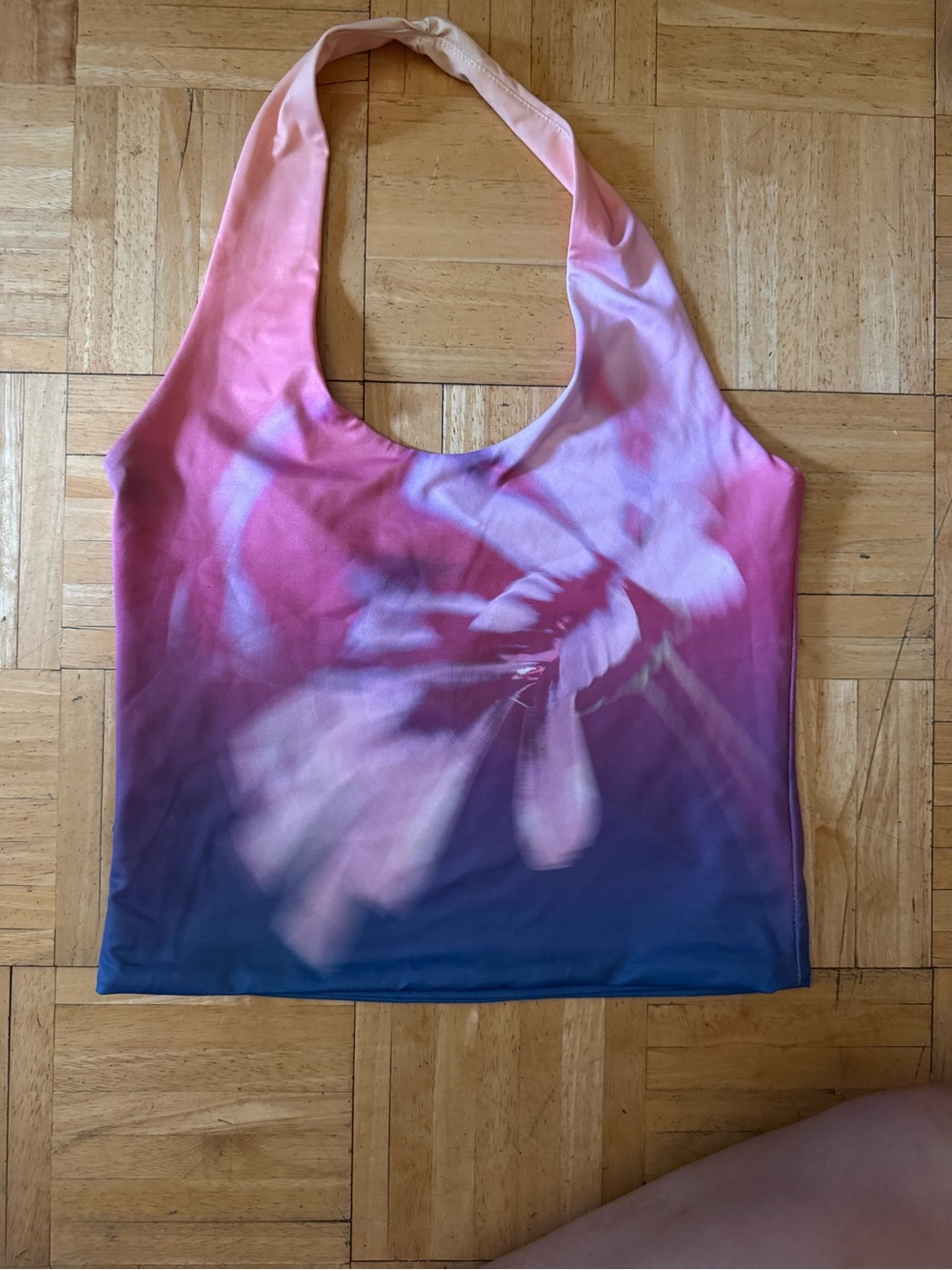 Cotton On Pink to Blue Floral Halter Tank